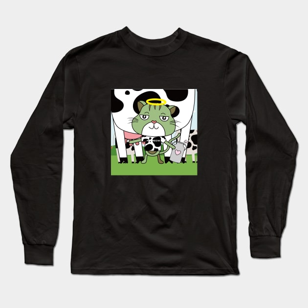 MosMeow_HOLY Cow! Long Sleeve T-Shirt by MosMeow